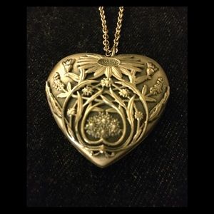Tiffany silver heart locket w/ box and dust bag